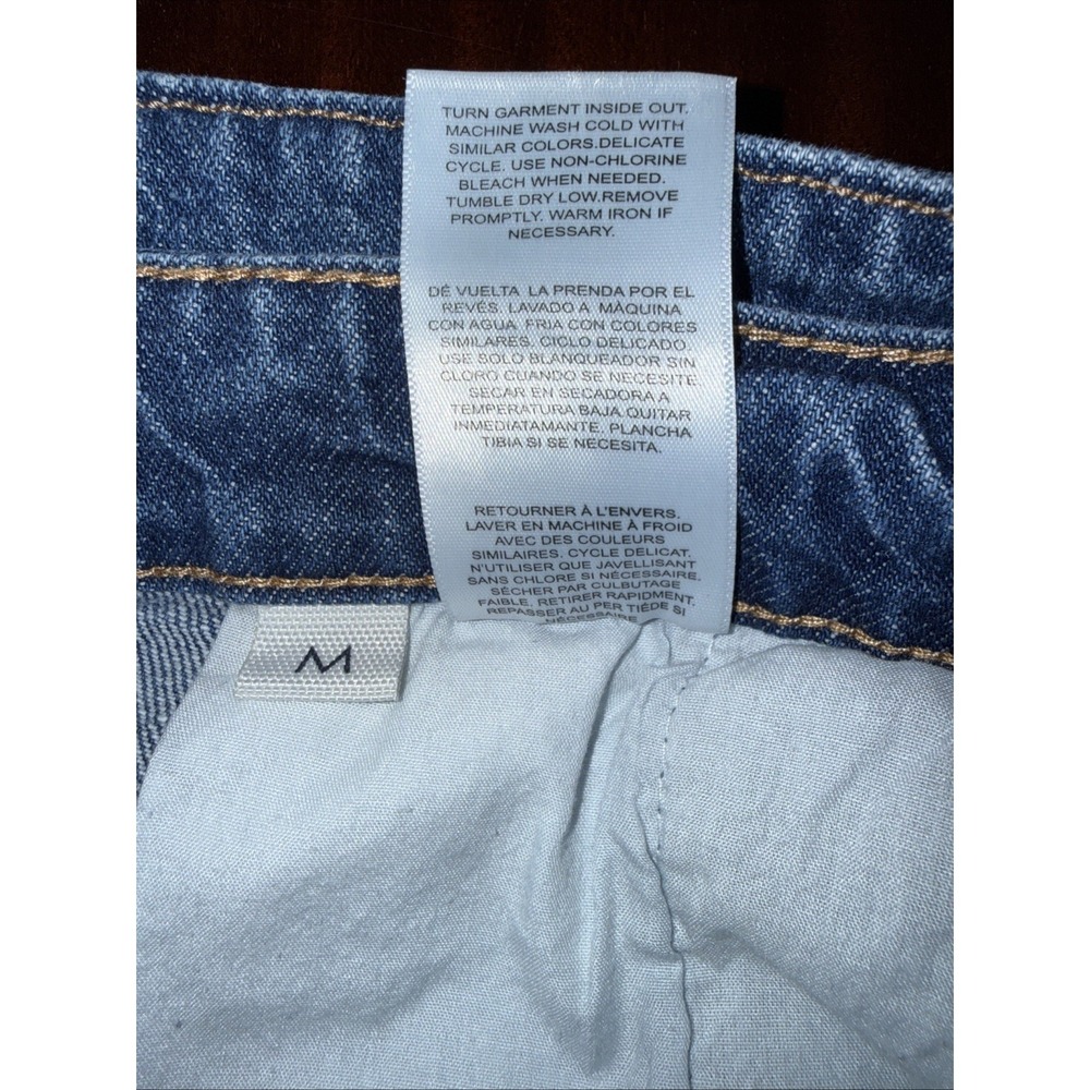 Habitual Denim Skort Women's Size Medium Faux Wrap High Rise Pockets EUC $80 - Picture 6 of 8